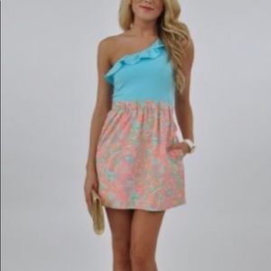 Lilly Pulitzer One Shoulder Dress Size Large